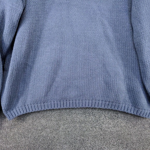 LC Lauren Conrad Women's Braided Sleeve Sweater XL Blue Metallic Mayhem W/Tags - Picture 4 of 14